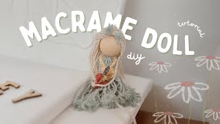 DIY Macrame Doll  Macrame Doll Tutorial [upl. by Willms515]