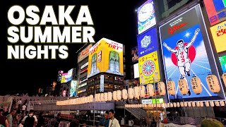 Explore Osaka at Night  Obon Holiday Summer Nightlife [upl. by Veta]