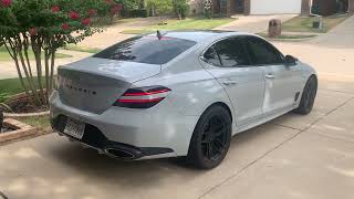 2022 Genesis G70 33T Exhaust Journey  Stock to Straight Piped [upl. by Abbott]