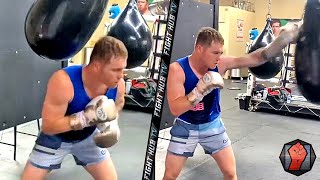 CANELO DEFENSIVE TRAINING  LOOKING SAUVE DRILLING HEAD MOVEMENT amp COMBINATIONS WORKOUT VIDEO [upl. by Anicul]