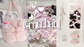 HUGE TEMU HAUL 🎀  cute accessories stationery clothes [upl. by Kaufman]