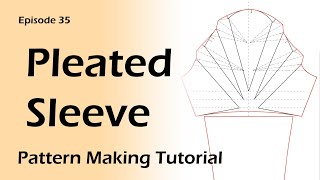 How to draft 4Pleats on the Sleeve Cap  Pleated Sleeve Pattern Making Pattern Making Tutorial [upl. by Clercq668]