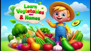 Learn Vegetables amp Their Names Song Lyrics – Classic Kids Nursery Rhyme [upl. by Theadora]