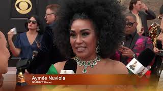 AYMÉE NUVIOLA Red Carpet Interview  2022 GRAMMYs [upl. by Llevol]