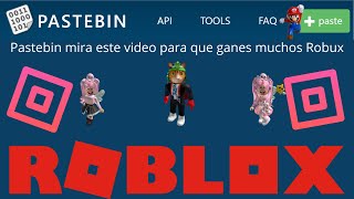 Pastebin Tutorial como obtener cualquier Robux [upl. by Atiekram]