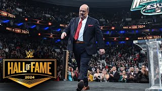 Paul Heyman receives raucous ovation from Philly crowd WWE Hall of Fame 2024 highlights [upl. by Swetiana]