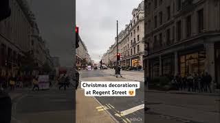 Stunning Christmas decorations are up at Regent Street London 😍 london shortsviral viral shorts [upl. by Madelaine]