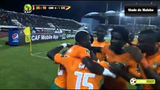 La superbe frappe de MaxAlain Gradel  Cameroun vs Côte dIvoire 01  CAN 2015 [upl. by Menedez]