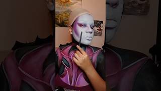 Part 2 of Gomorrah Symbol Inspired Makeup❤️💜🖤makeup bayonetta creativemakeup [upl. by Eceinwahs]