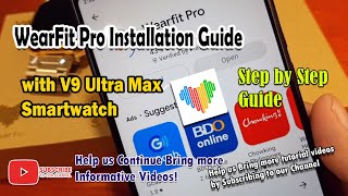 V9 Ultra Max Smartwatch  WearFit Pro Installation Guide [upl. by Airamas480]