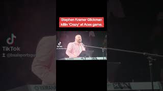 Tik Tok sensation Stephen Kramer Glickman sings Crazy and kills it at LV Aces halftime [upl. by Nyltyak]