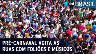 Précarnaval agita as ruas com foliões e músicos  SBT Brasil 130124 [upl. by Meghan]