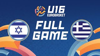 Group Phase  Israel v Greece  Full Basketball Game  FIBA U16 EuroBasket 2024 [upl. by Adile]