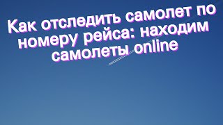 Как отследить самолет по номеру рейса находим самолеты online [upl. by Firahs]