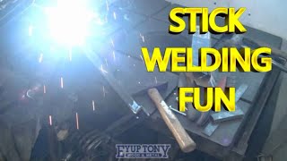 Stick Welding Fun [upl. by Yartnoed772]