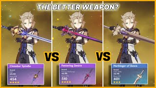 Albedo F2P Weapon Comparison  Genshin Impact [upl. by Annovoj]