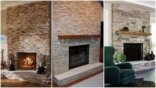 20 Best Stone Fireplace Ideas Designs 2024  Living Room Interior With Stone Wall Fire Place [upl. by Annaitsirhc]