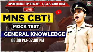 MNS CBT Exam 2024  25 I quotMock Test  3quot LIVE🔥Class I GK Tutorial 2024 I Best MNS Coaching in India [upl. by Aerdnaid]