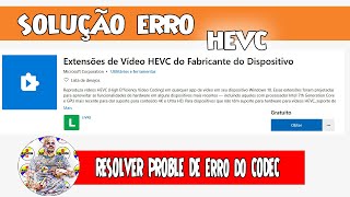 Solução para o erro de codec HEVC [upl. by Leo]