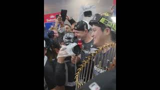 Shohei Ohtani tries out the new hardware WorldSeries [upl. by Ivets]