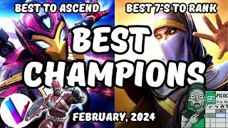 Best Champions Ranked amp Tier List  Best Champions to Ascend amp 7 Stars to Rank  February 2024 MCoC [upl. by Neira955]