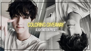 COLORING GIVEAWAY 1 preset  alightmotion [upl. by Farley226]