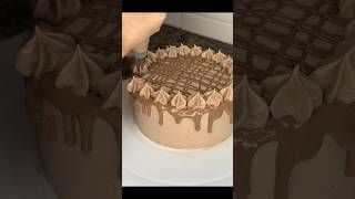 Chocolate Cake Decoration shorts cake cakedecoration [upl. by Daffy]