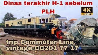 Dinas Terakhir cc201 77 17 vintage gen 4 sebagai commuter Line Bandung Raya [upl. by Idelia80]