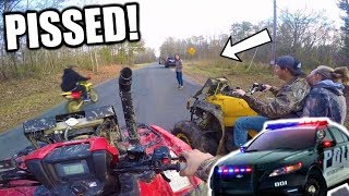 ANGRY LADY CALLS THE COPS  Fourwheeler MAYHEM [upl. by Meryl]