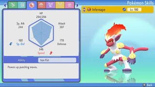 Infernape BDSP Singles moveset items EV’s amp More [upl. by Olgnaed]