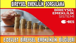 Bireysel Emeklilik Sorgulama Nasıl Yapılır  ⭐EDevlet⭐ [upl. by Danyelle604]