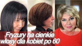 Fryzury 💖 na cienkie wlosy dla kobiet po 60  wlosy cienkie [upl. by Anerak356]