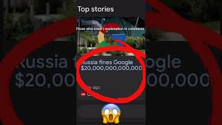 Russia sued google for  dollars 🤯 shorts memes [upl. by Boony622]