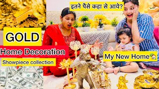 देवरानी जेठानी ने मिलकर की Unboxing GOLD Showpiece Collection🤩🏡 Akanksha Anup vlogs [upl. by Carlynn]