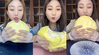 CREPE ASMR durian crepe cake  eating show [upl. by Nillek]