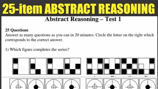 25item ABSTRACT REASONING Test 1 AFPSAT NAPOLCOM UPCAT College Entrance Test Employment [upl. by Darees]