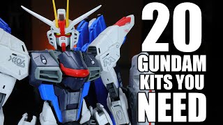 Top 20 Gundam kits you NEED [upl. by Norword]