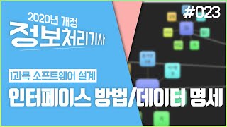 정보처리기사2020 필기 23 인터페이스 방법 명세와 설계서 작성 4장 인터페이스 설계1과목 소프트웨어 설계 [upl. by Publea]