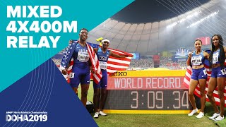 Mixed 4x400m Relay Final  World Athletics Championships Doha 2019 [upl. by Dominick481]