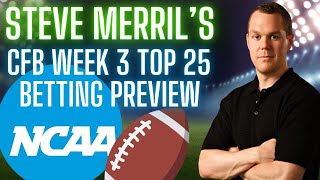 2024 College Football Week 3 Picks and Odds  Top 25 College Football Betting Preview amp Predictions [upl. by Ahsemit296]