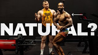 Natural Bodybuilder Makes me look small Push day with my client [upl. by Roswell]