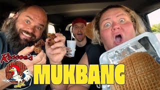 Trailer Trash Tammy Darryl amp Tad ROSCOES MUKBANG [upl. by Ahsaetan]