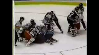 Rangers Islanders scrum Sept 28 1995 [upl. by Hollister]