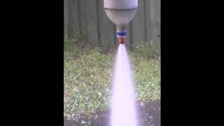 Water rocket  Jet foaming static thrust test [upl. by Ailimat]