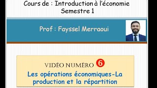 Vidéo 6  Introduction à léconomie  La production amp la répartition [upl. by Finer]