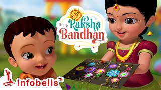 Happy Raksha Bandhan Happy Raksha Bandhan  Hindi Rhymes amp Kids Songs  Infobells rakshabandhan [upl. by Storz]