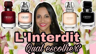 Perfumes LInterdit Givenchy  Qual escolher Qual é o melhor  EDP EDT Intense Rouge [upl. by Euqinay831]