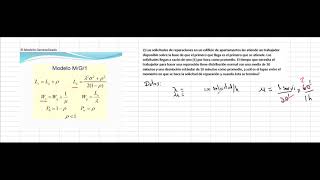 Investigación de Operaciones Teoría de colas Modelo MG1 Ejercicio 1 [upl. by Akemehs873]