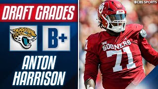 Jaguars PROTECT Trevor Lawrence In Drafting Anton Harrison With The 27th Overall Pick I CBS Sports [upl. by Devlin542]