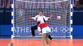 Denmark amp Korea Battle For Olympic Handball Gold  Athens 2004 Olympics [upl. by Edyaw]